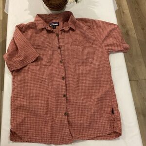 Patagonia Men's Casual Red Button Down Shirt